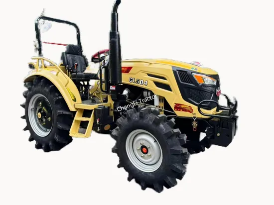 Trator agrícola de roda 4X4 de fábrica na China 40HP 50HP com peças opcionais